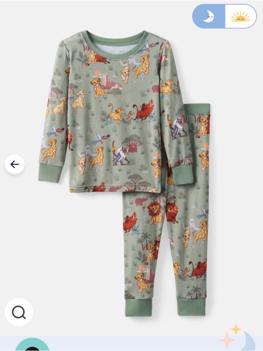 Little Sleepies - Simba's Safari Two-Piece Pajama Set- NWT in package 5/6